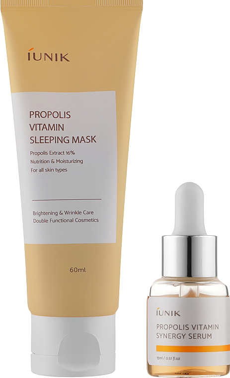 Набір - iUNIK Propolis Edition Skin Care Set (mask/60ml + ser/15ml) — фото N1