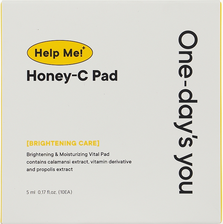 Тонер-диски для обличчя з прополісом і вітаміном С - One-Days You Help Me! Honey-C Pad — фото N3