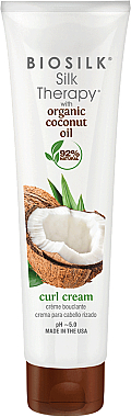 Крем для укладання волосся - BioSilk Silk Therapy Organic Coconut Oil Curl Cream — фото N1