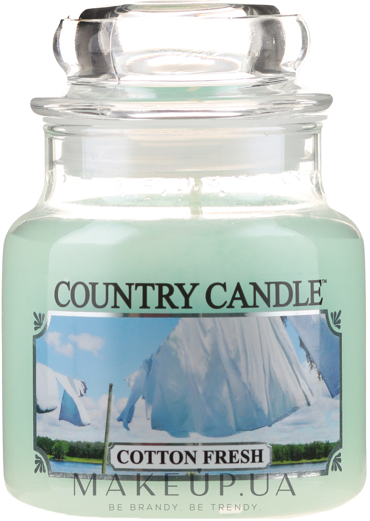Ароматична свічка в банці - Country Candle Cotton Fresh — фото 453g
