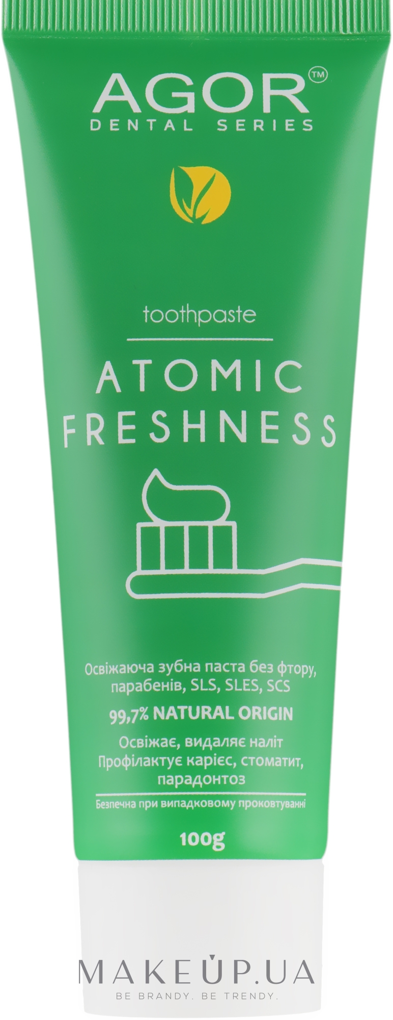 Освіжальна зубна паста - Agor Atomic Freshness — фото 100g