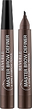 Парфумерія, косметика Маркер для брів з ефектом мікроблейдингу - Revuele 4 Tips Eyebrow Pencil