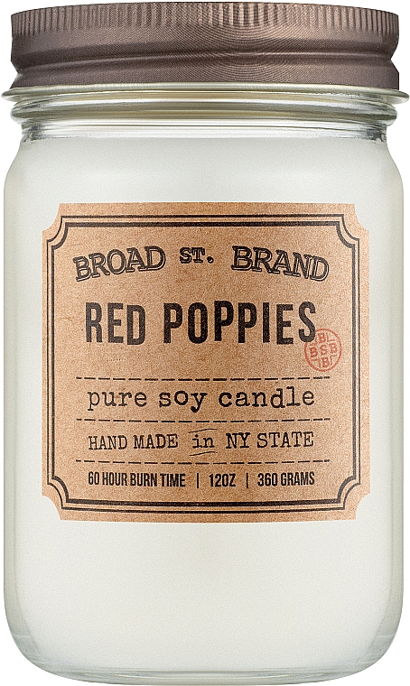 Kobo Broad St. Brand Red Poppies - Ароматическая свеча — фото N1