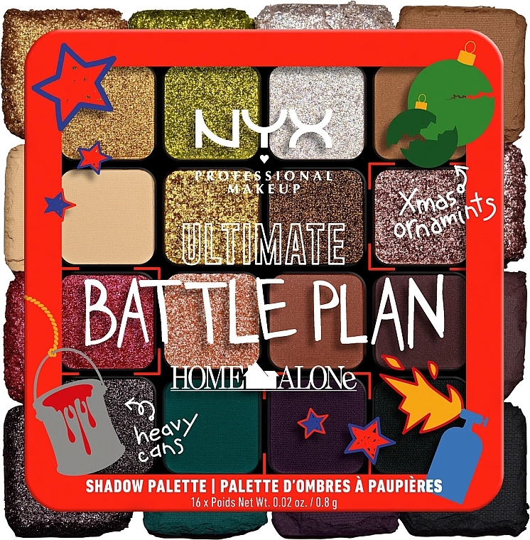 Палетка тіней для повік, 16 відтінків - NYX Professional Makeup Home Alone Ultimate Battle Plan Shadow Palette — фото N3