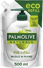 Духи, Парфюмерия, косметика Жидкое мыло для рук "Молочко и оливка. Интенсивное увлажнение" - Palmolive Naturals (refill)
