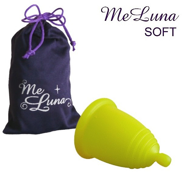 Менструальная чаша с шариком, размер S, золотая - MeLuna Soft Menstrual Cup  — фото N1