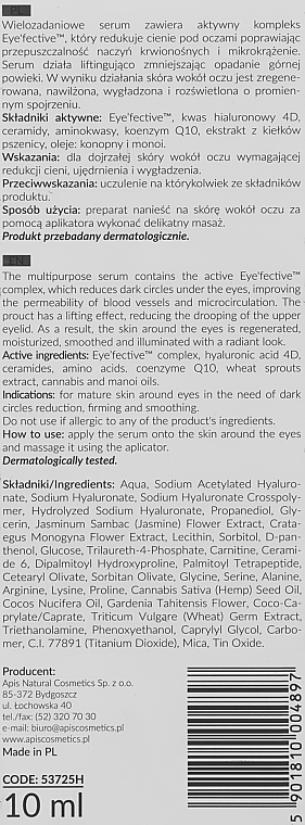 Сыворотка для глаз - Apis Eye'Fective Complex Eye Serum — фото N3