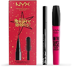 Духи, Парфюмерия, косметика УЦЕНКА Набор для макияжа глаз - NYX Professional Makeup Gimme Superstars! (mascara/10ml + eye/liner/1ml) *