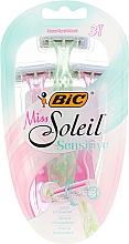 Жіночий одноразовий станок, 3 шт. - Bic Miss Soleil 3 Sensitive — фото N1
