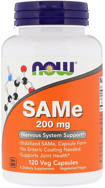 Капсулы "S-аденозилметионин", 200 мг - Now Foods SAMe, 200mg — фото N1