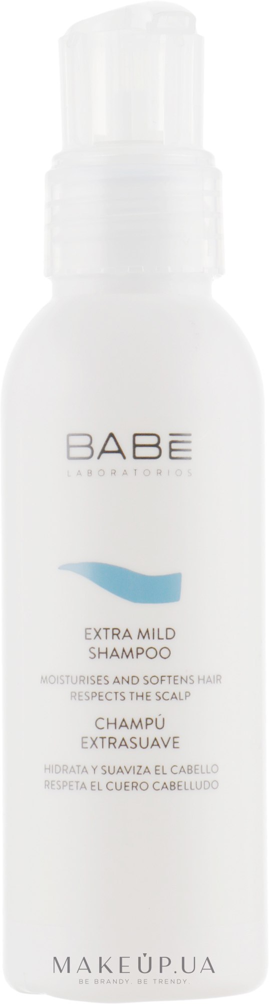 М'який шампунь для всіх типів волосся у тревел форматі - Babe Laboratorios Extra Mild Shampoo Trevel Size — фото 100ml