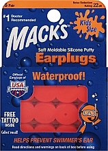 Беруші силіконові дитячі #10, помаранчеві - Mack's Pillow Soft — фото N1