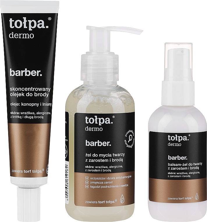 Набір - Tolpa Dermo Men Barber Set (f/cl/gel/150ml+f/gel/balm/75ml+beard/oil/40ml) — фото N2