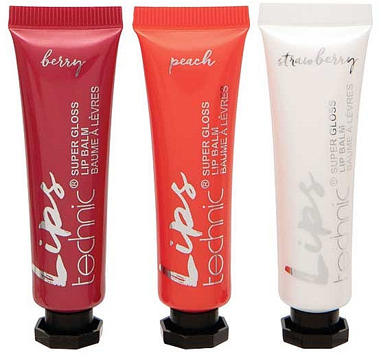Набір - Technic Cosmetics Super Gloss Trio Lip Balm Set (lip/balm/3x10ml) — фото N2