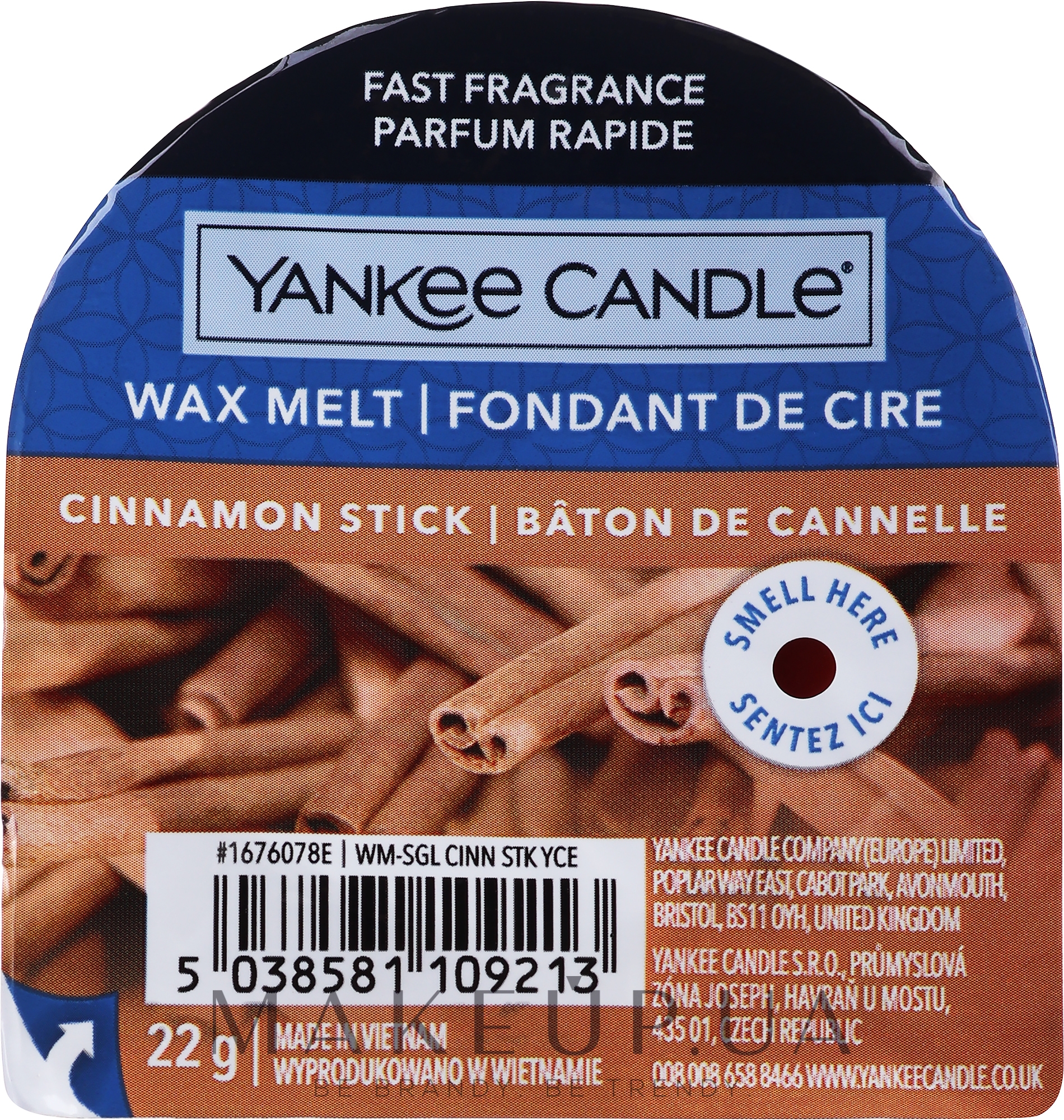 Ароматичний віск - Yankee Candle Cinnamon Stick Wax Melt — фото 22g