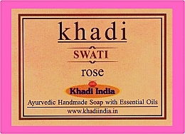 Духи, Парфюмерия, косметика Мыло ручной работы "Роза" - Khadi Swati Rose Handmade Soap