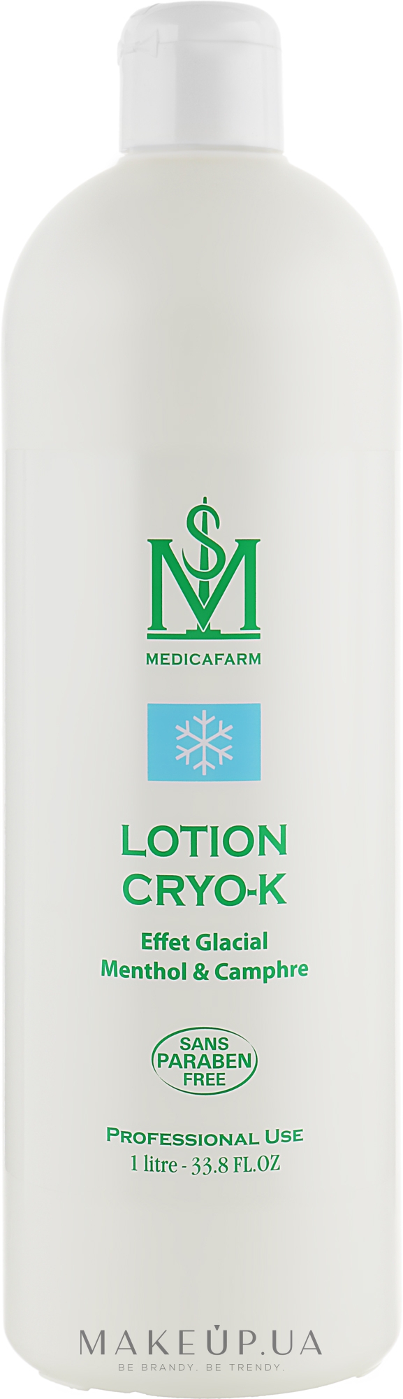 Лосьйон з ментолом і камфорою КРІО-ДО - Medicafarm Body Lotion Care Cryo-K Menthol&Camphre — фото 1000ml