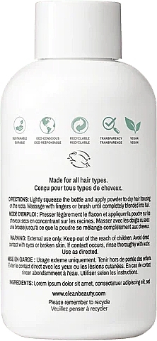 Сухий шампунь для волосся "Тапіока" - Clean Reserve Tapioca Dry Shampoo — фото N2