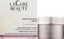 Антивіковий нічний крем для обличчя - LaCure Beaute Night Infusion Cream — фото N2