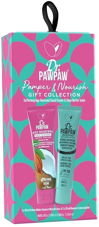 Набір - Dr. PAWPAW Pamper & Nourish Gift (h/cr/50ml + lip/balm/25ml) — фото N1