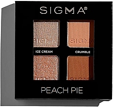 Палетка теней - Sigma Beauty Peach Pie Eyeshadow Quad — фото N3