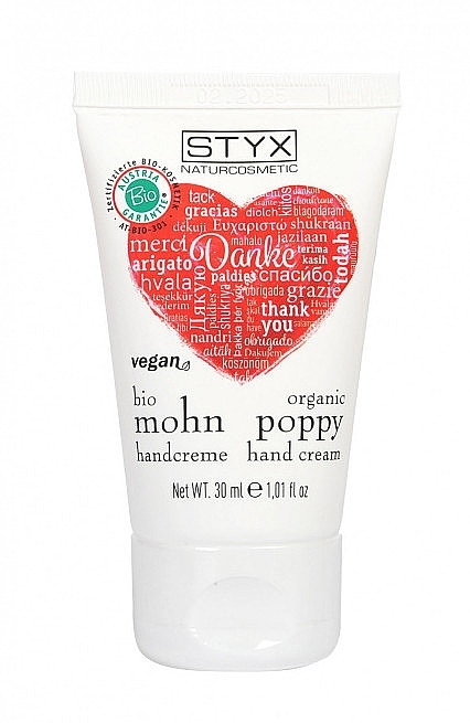Крем для рук с маком - Styx Naturcosmetic Poppy Hand Cream Heart And Thank You Edition — фото N1
