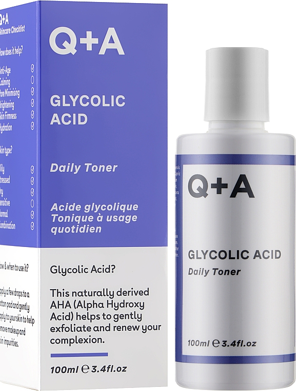Тонер для обличчя з гліколевою кислотою - Q+A Glycolic Acid Daily Toner — фото N2