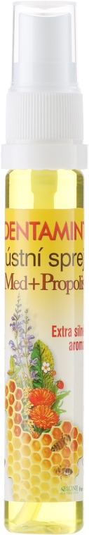Освіжувач ротової порожнини  - Bione Cosmetics Dentamint Mouth Spray Honey + Propolis — фото N1