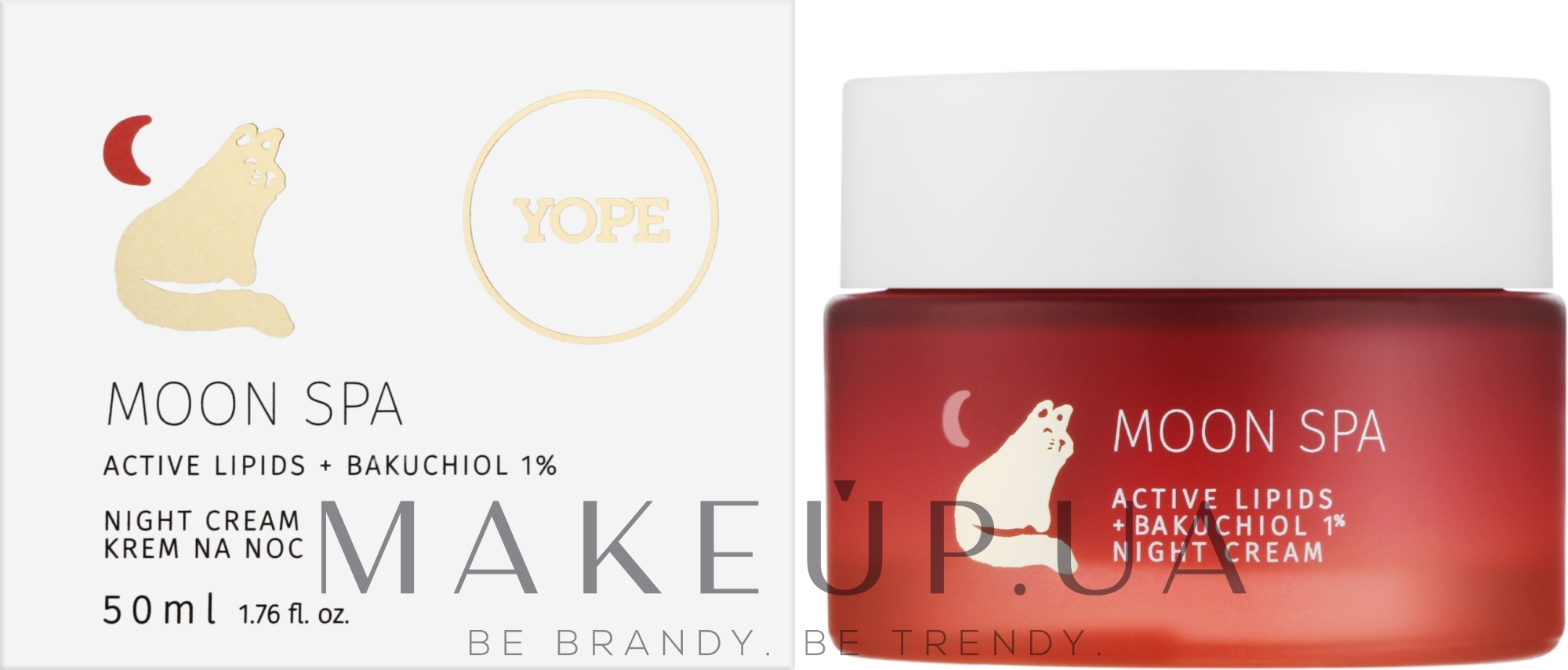 Нічний крем для обличчя - Yope Moon Spa Active Lipids + Bakuchiol 1% Night Cream — фото 50ml