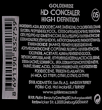Консилер для лица - Golden Rose HD Concealer High Definition — фото N2