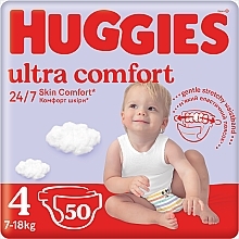 Подгузники Ultra Comfort 4 (7-18 кг), 50 шт - Huggies — фото N1