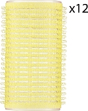 Парфумерія, косметика Бігуді-липучки м'які, d32 мм, жовті, 12 шт. - Xhair