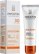 Легкий захисний крем для чутливої і схильної до алергії шкіри - Iwostin Solecrin Light Protective Cream SPF30 — фото N2