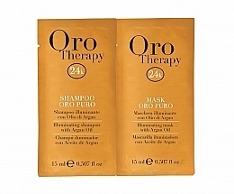 Набор пробников - Fanola Oro Therapy Shampoo+Mask (sh/15ml + h/mask/15ml) — фото N1
