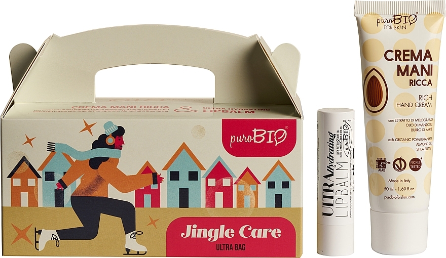 Набір - PuroBio Cosmetics Ultra Bag Gift Set (lip/5ml + cr/50ml) — фото N1