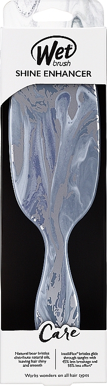 Щітка для волосся, срібна - The Wet Brush Metallic Marble Silver — фото N2