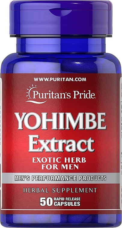 Пищевая добавка "Йохимбе" - Puritan's Pride Yohimbe Extract 1000mg Capsules — фото N1