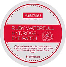 Набор гидрогелевых патчей под глаза с экстрактом граната - Purederm Ruby Waterfull Hydrogel Eye Patch — фото N2