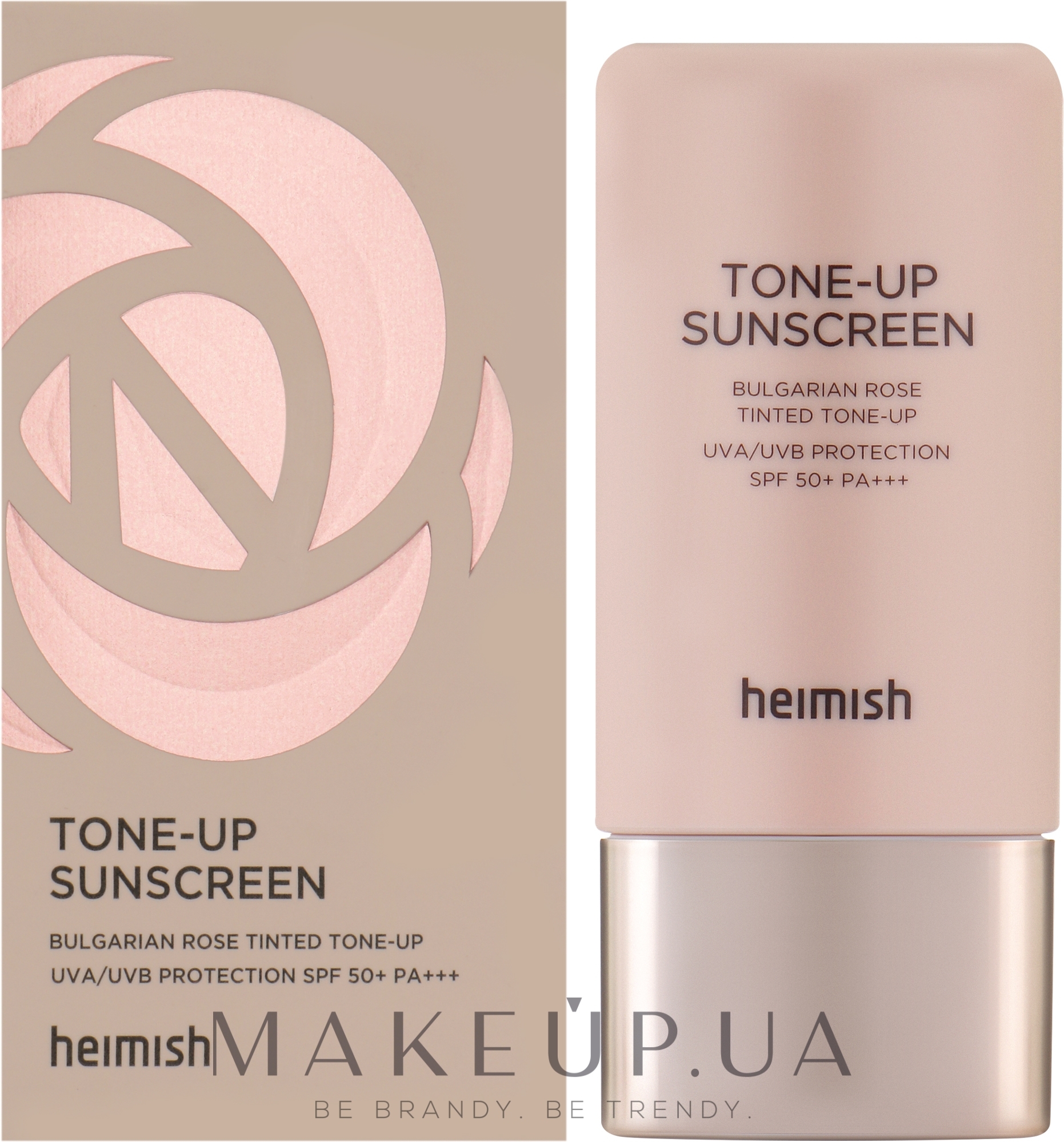 Солнцезащитный тонирующий праймер с розой - Heimish Bulgarian Rose Tone-up Sunscreen SPF50+ — фото 30ml