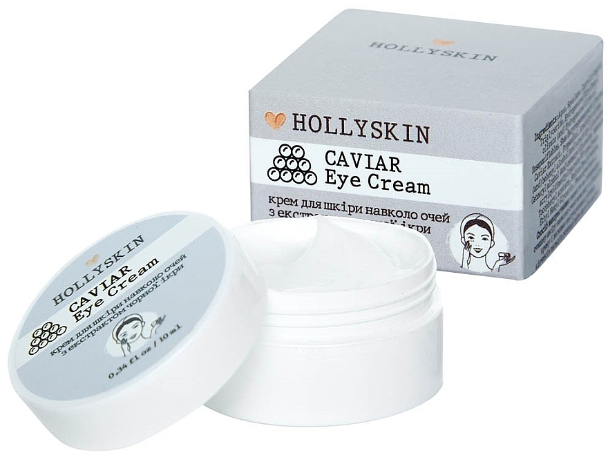 Крем для шкіри навколо очей з екстрактом чорної ікри - Hollyskin Caviar Eye Cream