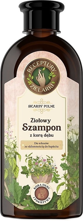 Трав'яний шампунь для волосся, схильного до лупи - Receptury Zielarki Skarby Polne — фото N1