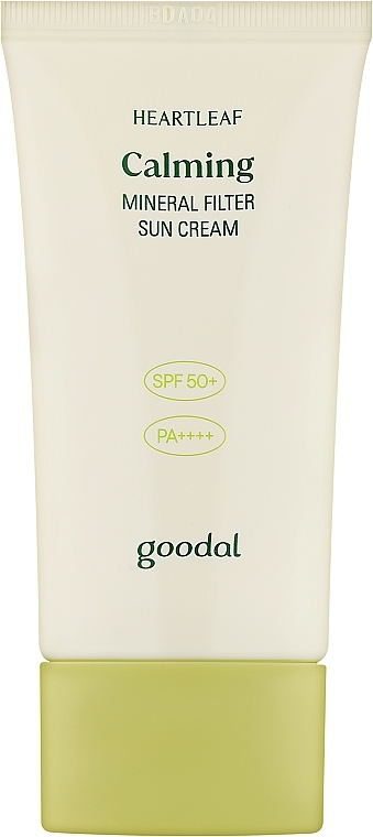 Минеральный солнцезащитный крем - Goodal Heartleaf Calming Mineral Filter Sun Cream 50+ PA++ — фото N1