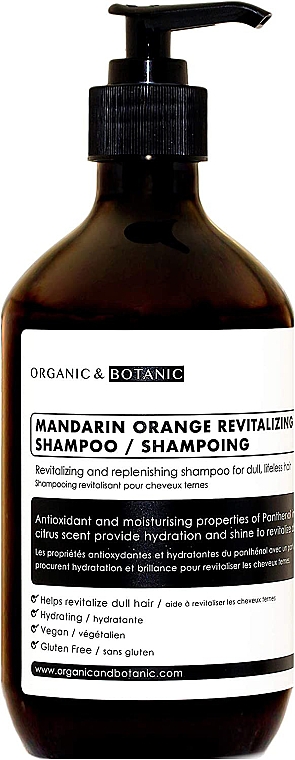 Восстанавливающий шампунь для волос - Organic & Botanic Mandarin Orange Revitalizing Shampoo — фото N1