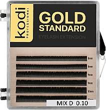 Парфумерія, косметика Накладні вії Gold Standart D 0.10 (6 рядів: 8/9/10 мм) - Kodi Professional