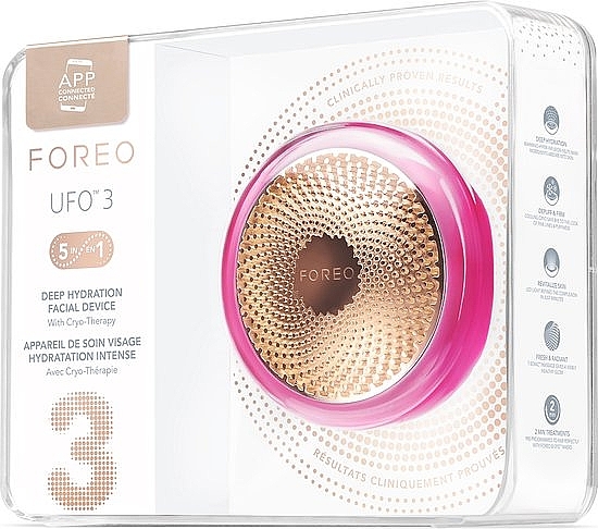 Прибор для омоложения и глубокого увлажнения кожи - Foreo UFO 3 Deep Hydration Face Device Fuchsia — фото N3