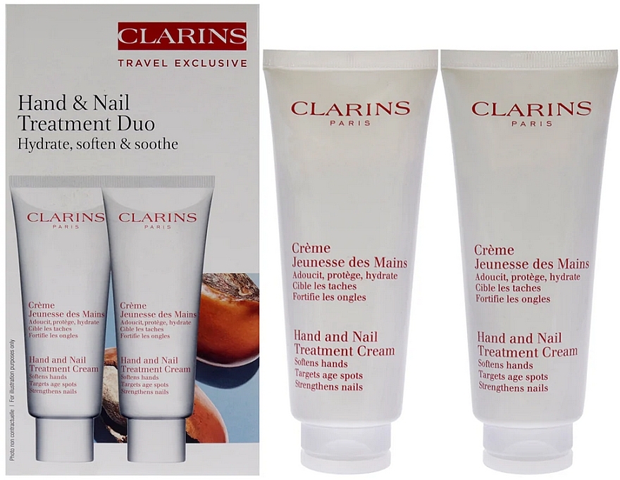 Набір - Clarins Hand And Nail Treatment Cream Duo (h/cr/2x100ml) — фото N1