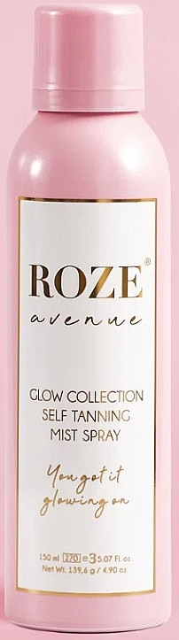 Спрей для автозасмаги - Roze Avenue Glow Collection Self Tanning Mist Spray — фото N1