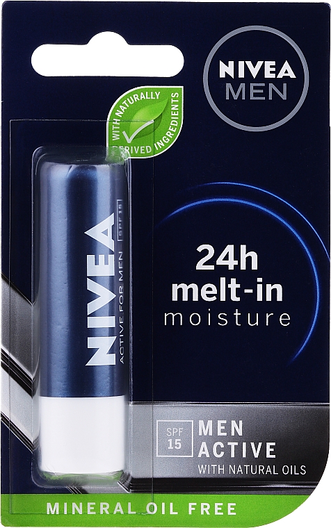 Бальзам для губ для мужчин - NIVEA MEN Active Care SPF 15 — фото N1
