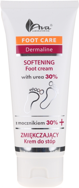 Смягчающий крем для ног с мочевиной 30% - Ava Laboratorium Foot Care Dermaline Softening Foot Cream With Urea 30% — фото N1