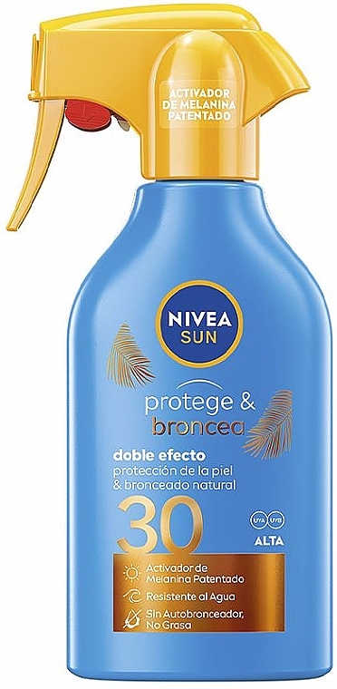 Солнцезащитный спрей для лица - NIVEA Sun Protege & Broncea Spf30 — фото N1